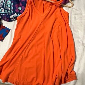 Orange Sleeveless Women's Top